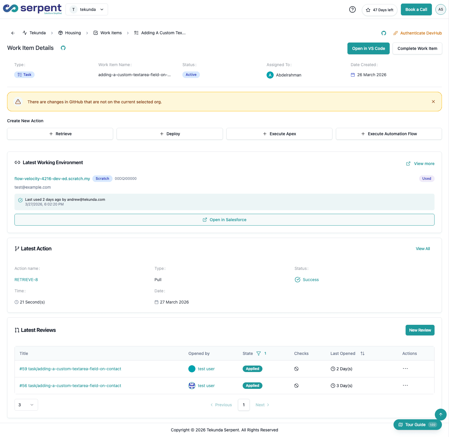 Task details — after